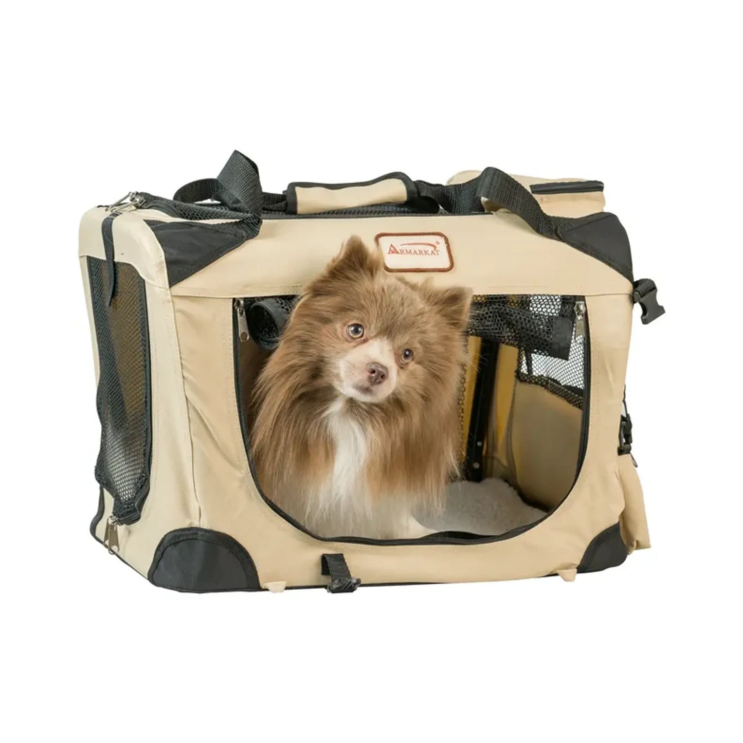 AeroMark Armarkat Pet Carrier Beige 20 lbs