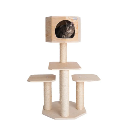 Armarkat Premium  Scots Pine, Solid Wood Cat Tree 46" Tall - Your Pet Connection