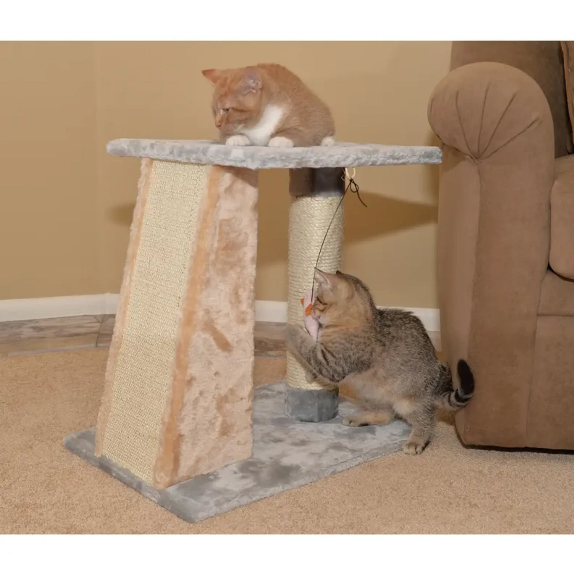 Armarkat  2 Level Platform Scratcher Real Wood Cat Post - Your Pet Connection