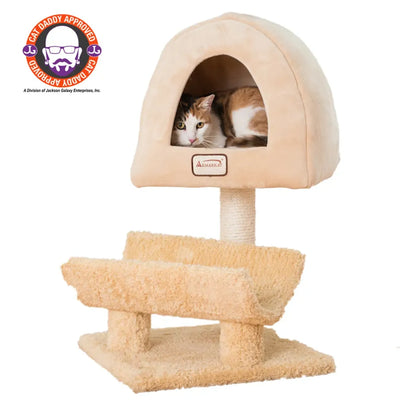 Armarkat X3007 Cat Condo, Real Wood Cat Scratching Post - Your Pet Connection