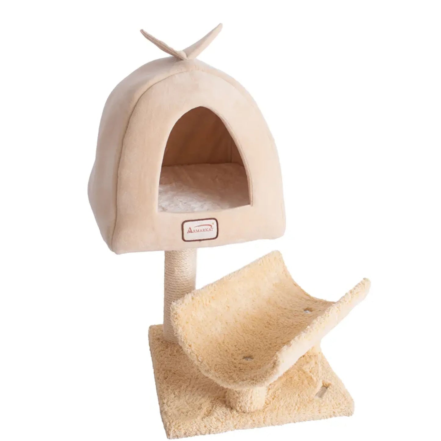 Armarkat X3007 Cat Condo, Real Wood Cat Scratching Post - Your Pet Connection