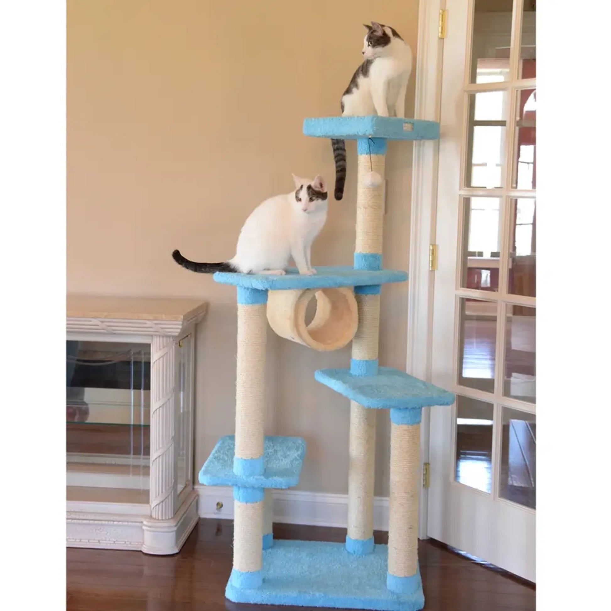 Armarkat Cat Climber, Real Wood Cat Junggle Tree Skyblue - Your Pet Connection