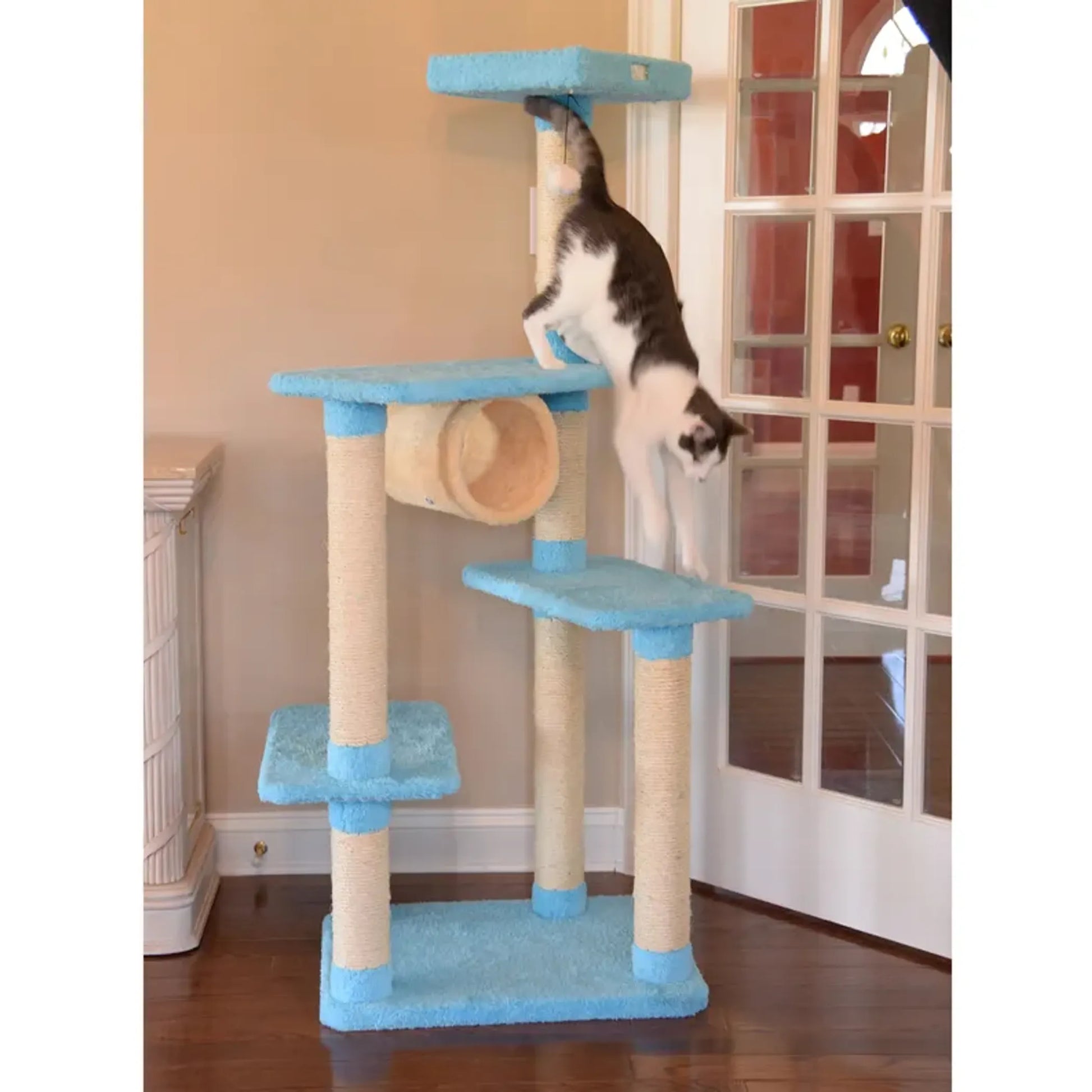Armarkat Cat Climber, Real Wood Cat Junggle Tree Skyblue - Your Pet Connection