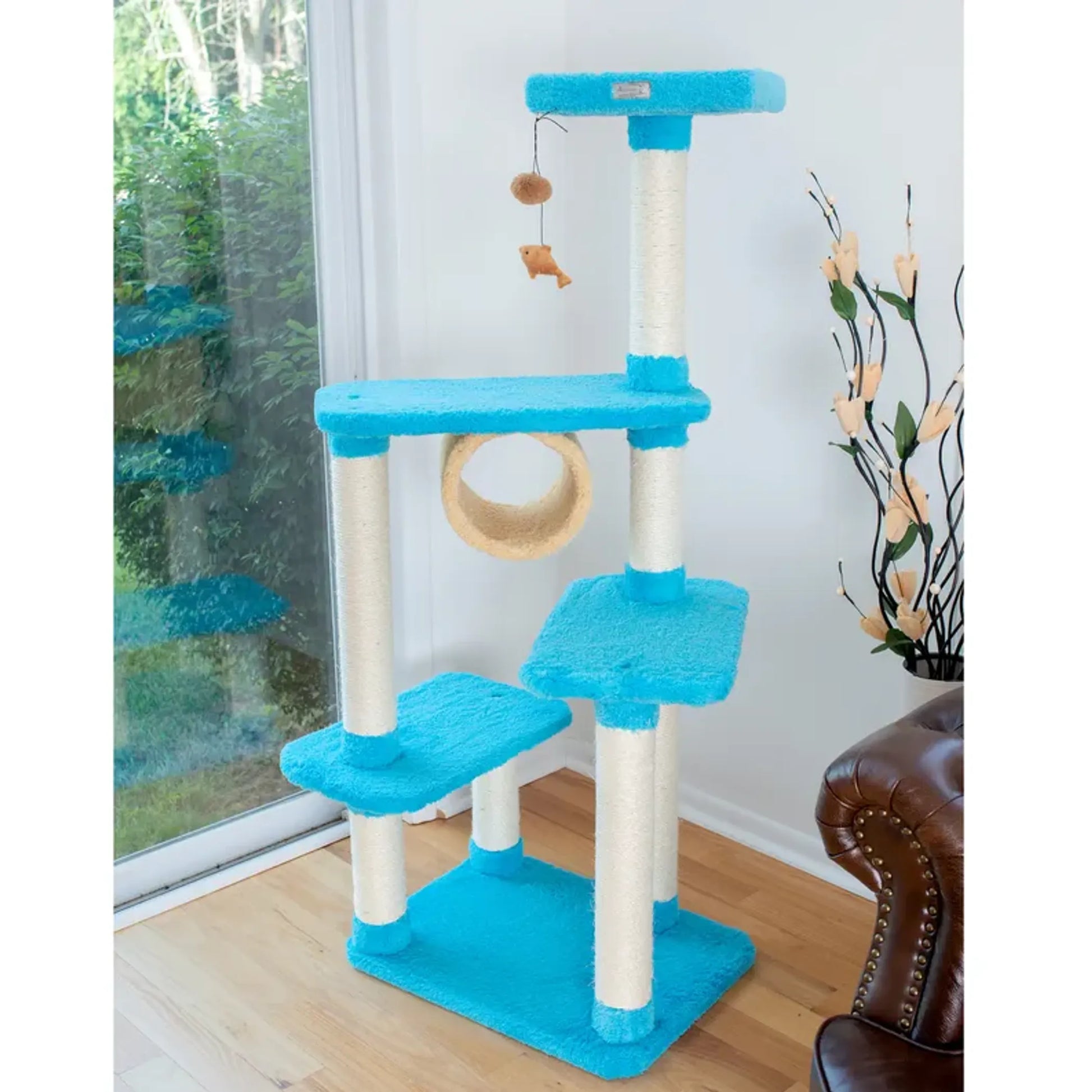 Armarkat Cat Climber, Real Wood Cat Junggle Tree Skyblue - Your Pet Connection