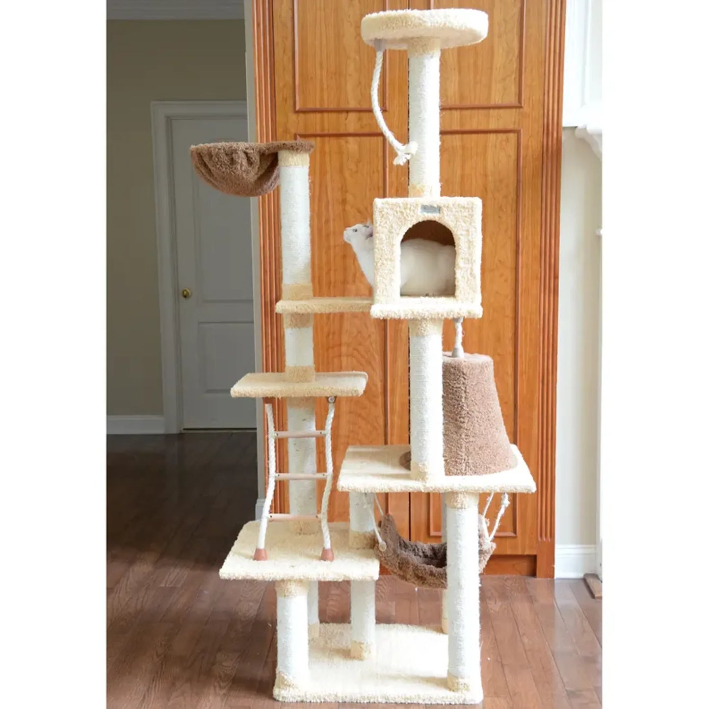 Armarkat Cat Climber Play House, 78" Real Wood Cat furniture - Your Pet Connection