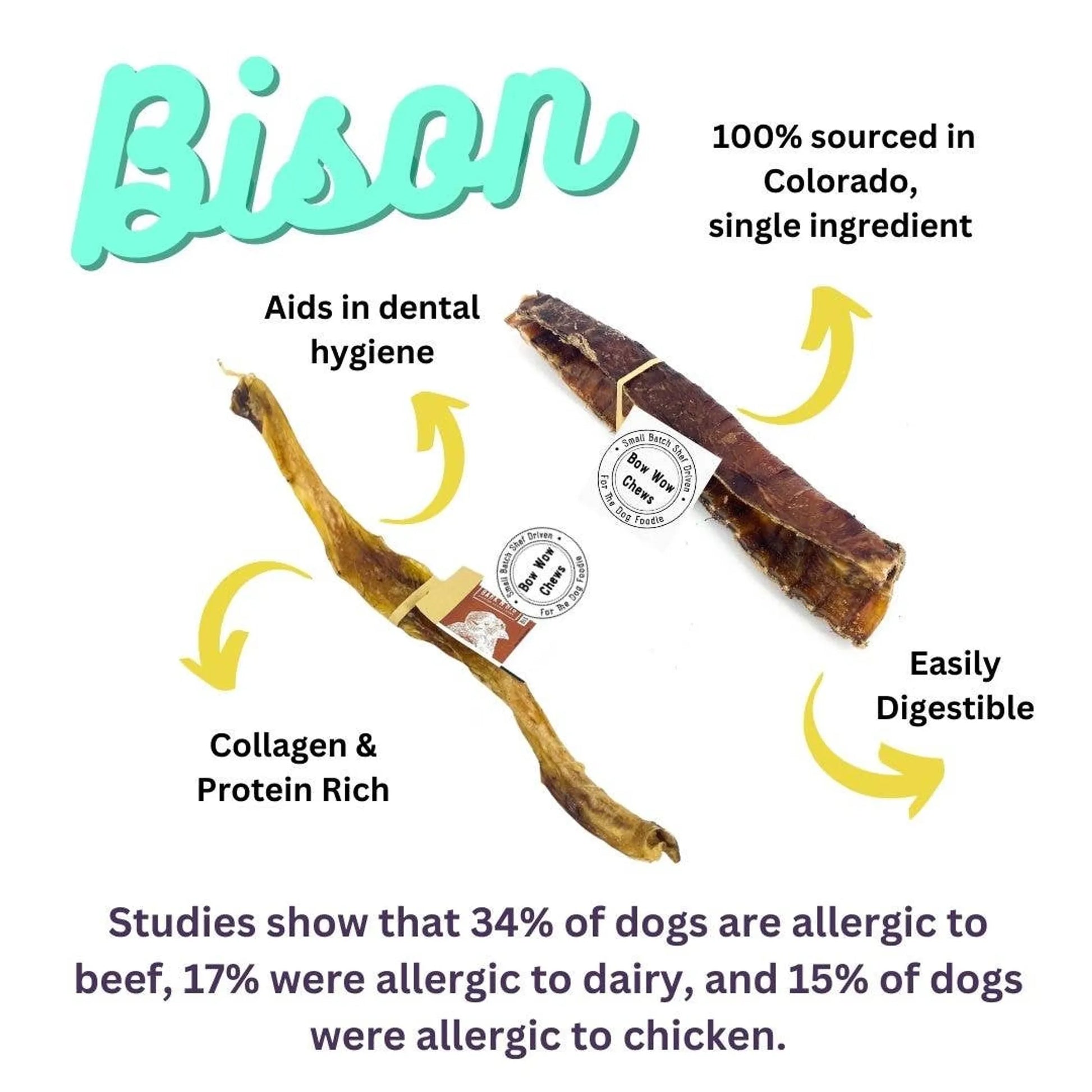 Colorado Bison Tendon Large - Your Pet Connection