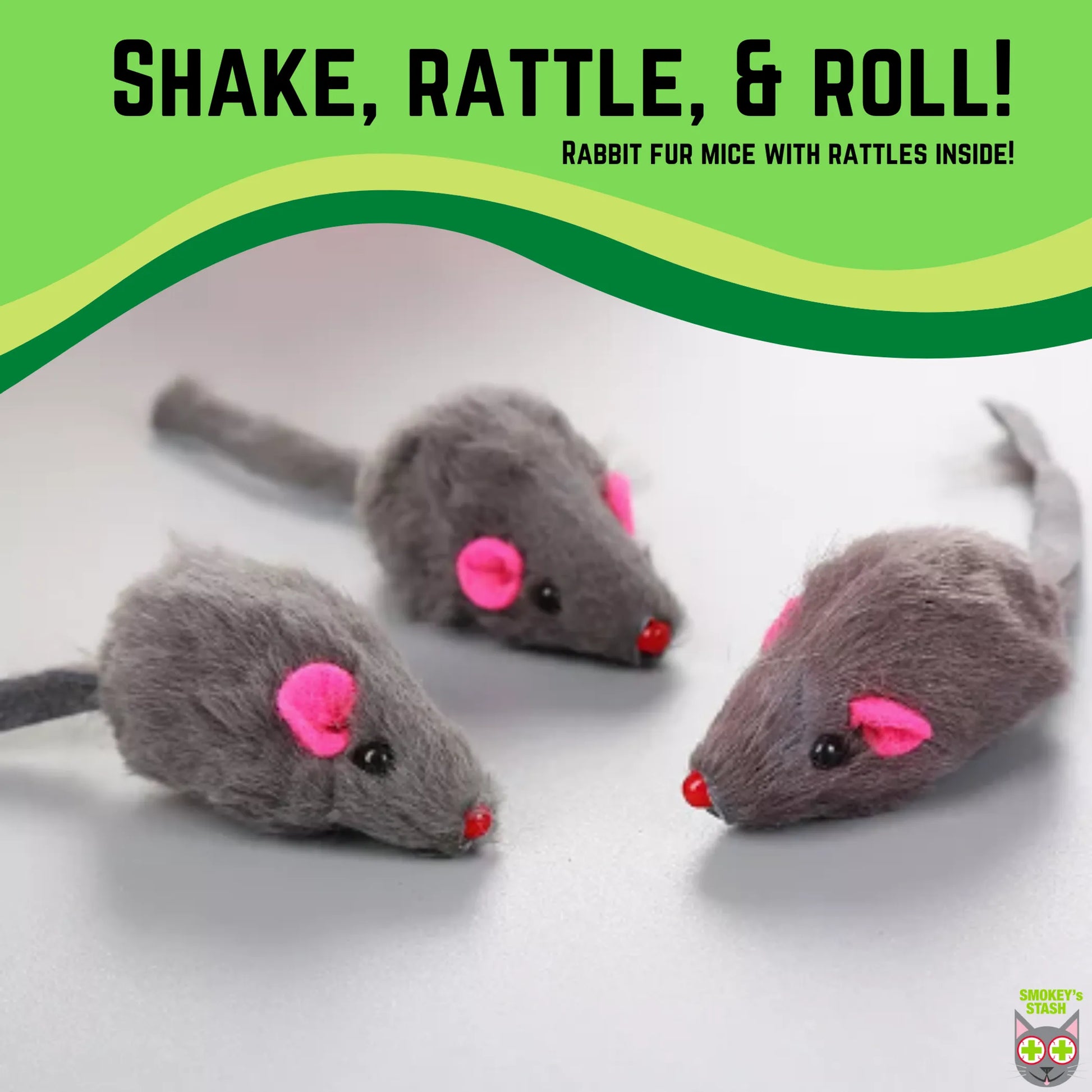 Smokey's Stash Rabbit Fur Mouse Cat Toy - Your Pet Connection