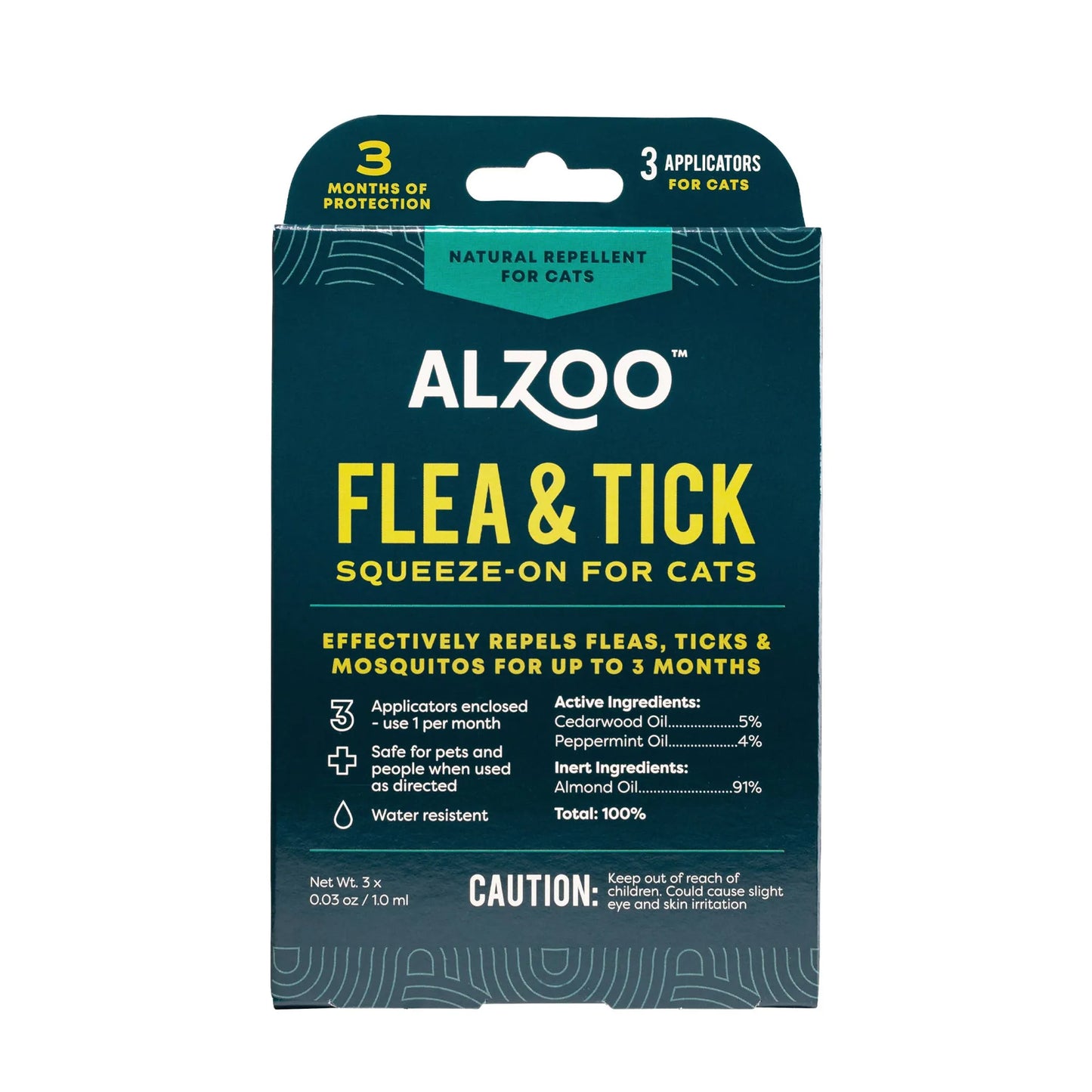 ALZOO Plant-Based Flea & Tick Repellent Squeeze-On Cat - Your Pet Connection