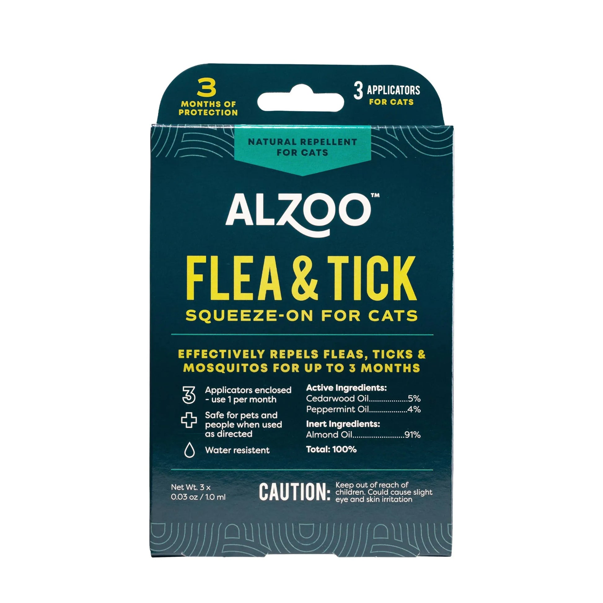 ALZOO Plant-Based Flea & Tick Repellent Squeeze-On Cat - Your Pet Connection