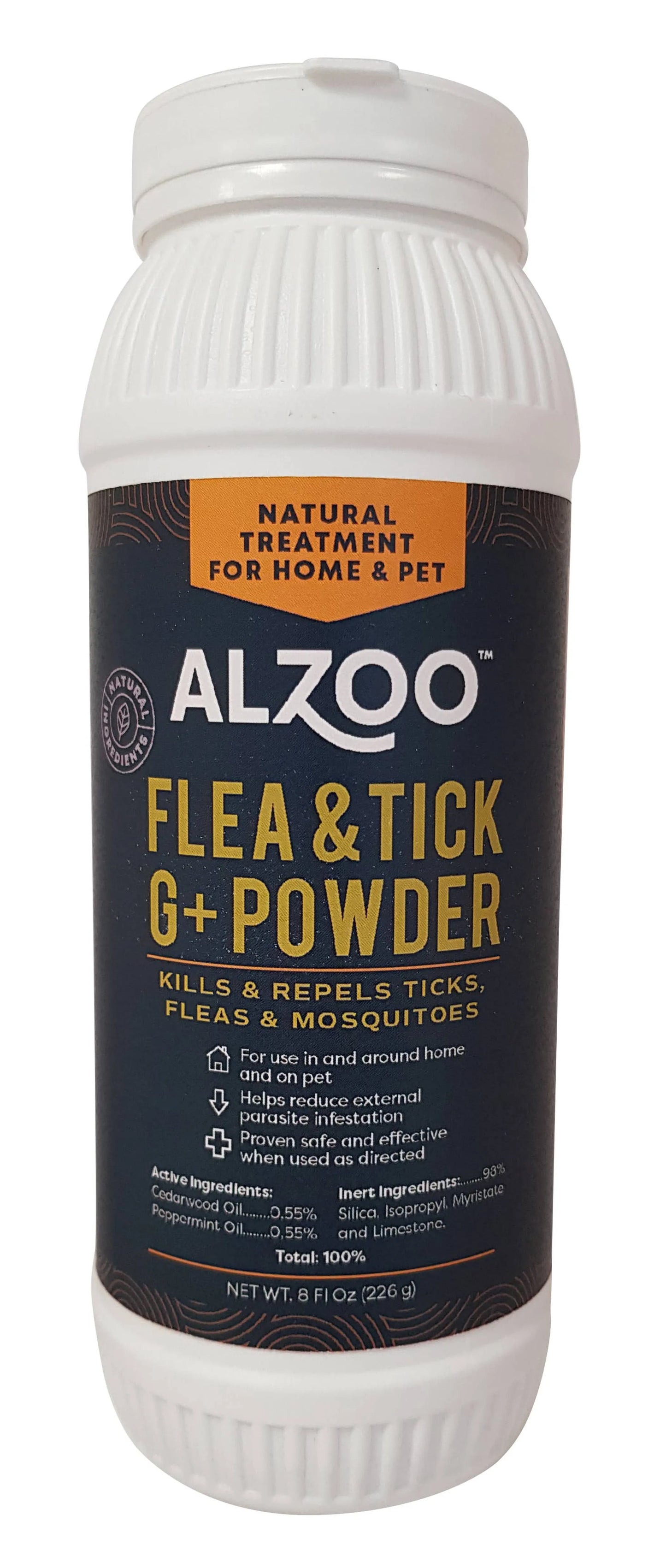 ALZOO Natural Flea & Tick Powder 8 Fl Oz
