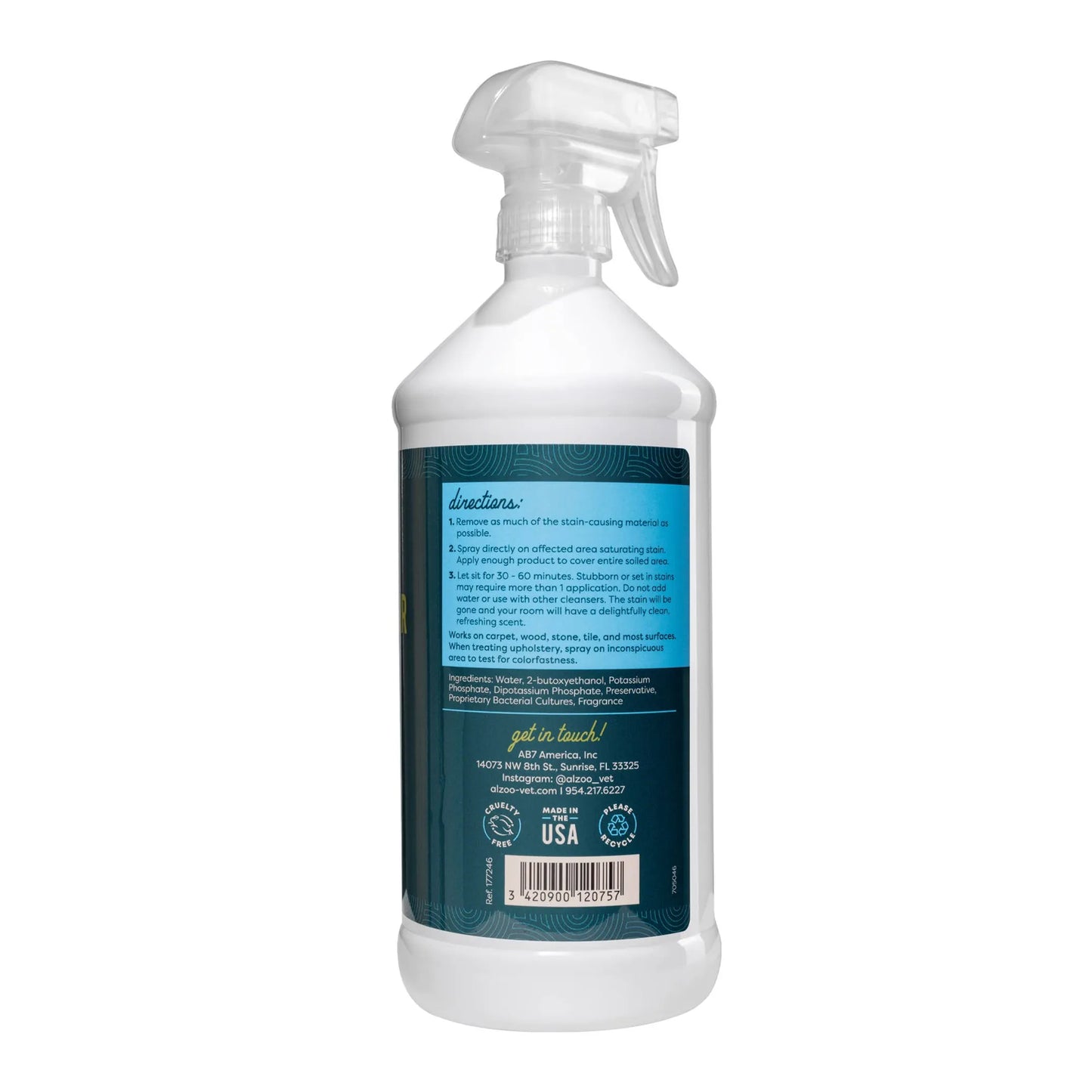 ALZOO Enzymatic Stain & Odor Remover Apple Blossom, 32oz - Your Pet Connection