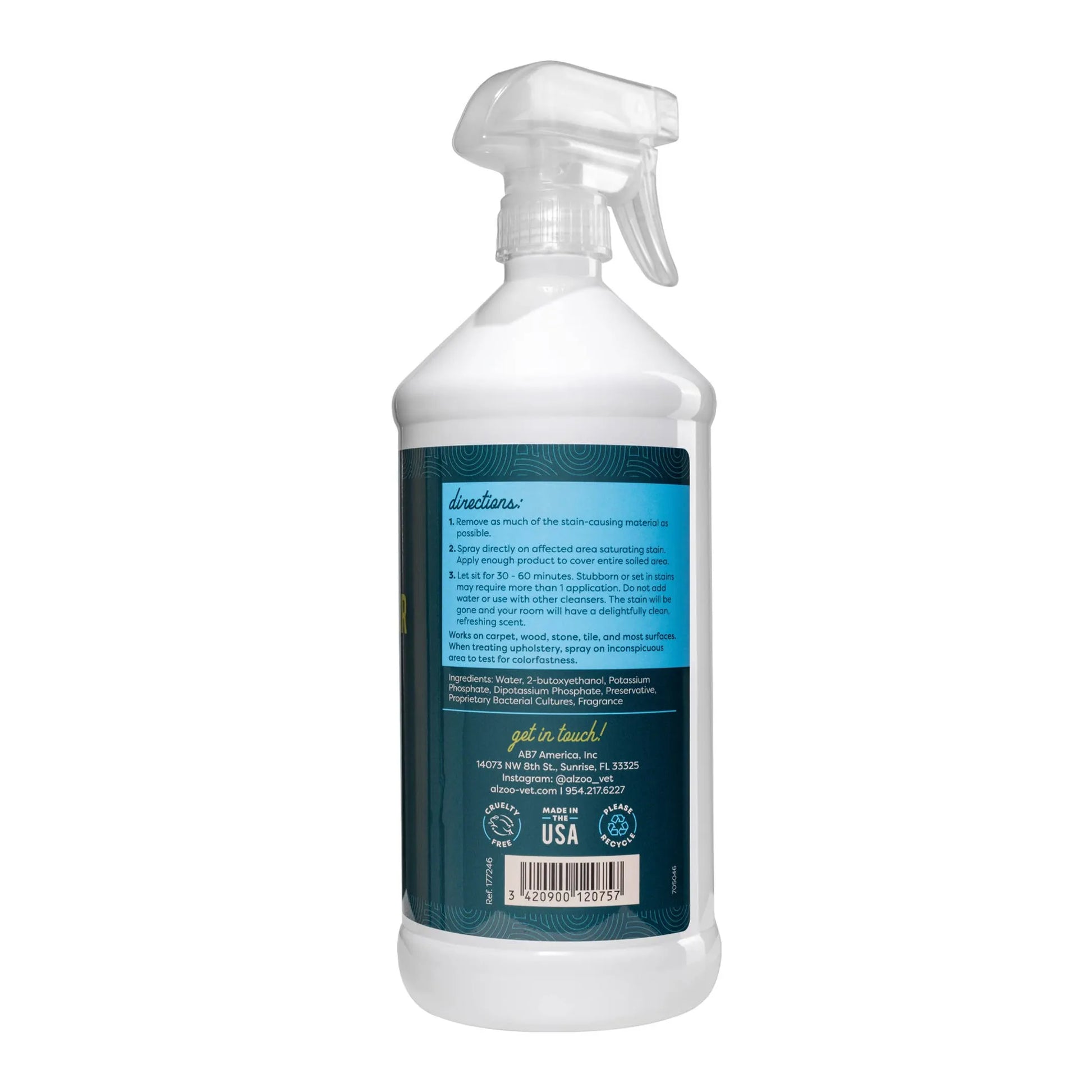 ALZOO Enzymatic Stain & Odor Remover Apple Blossom, 32oz - Your Pet Connection