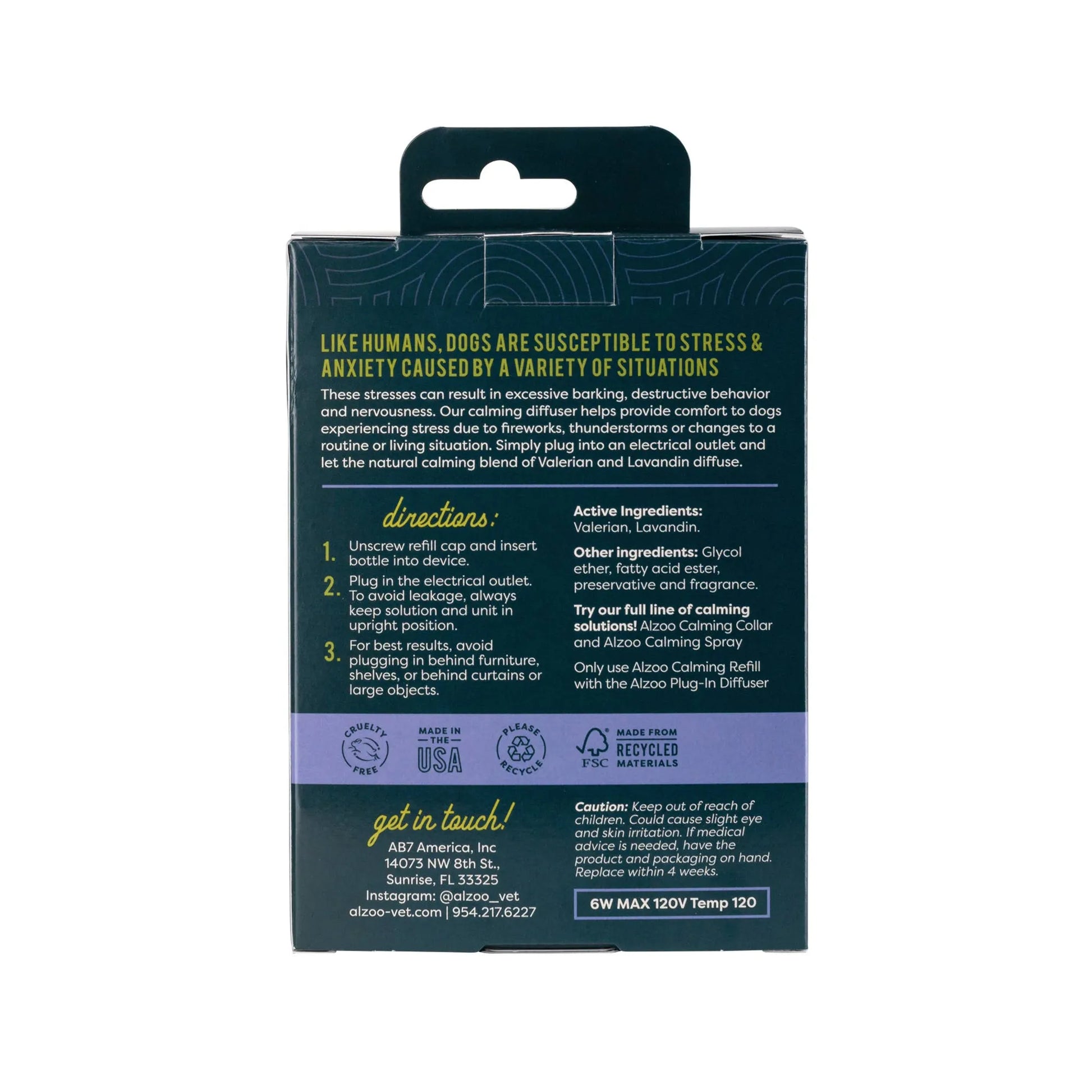 ALZOO Plant-Based Calming Diffuser Plug-in Kit for Dog - Your Pet Connection