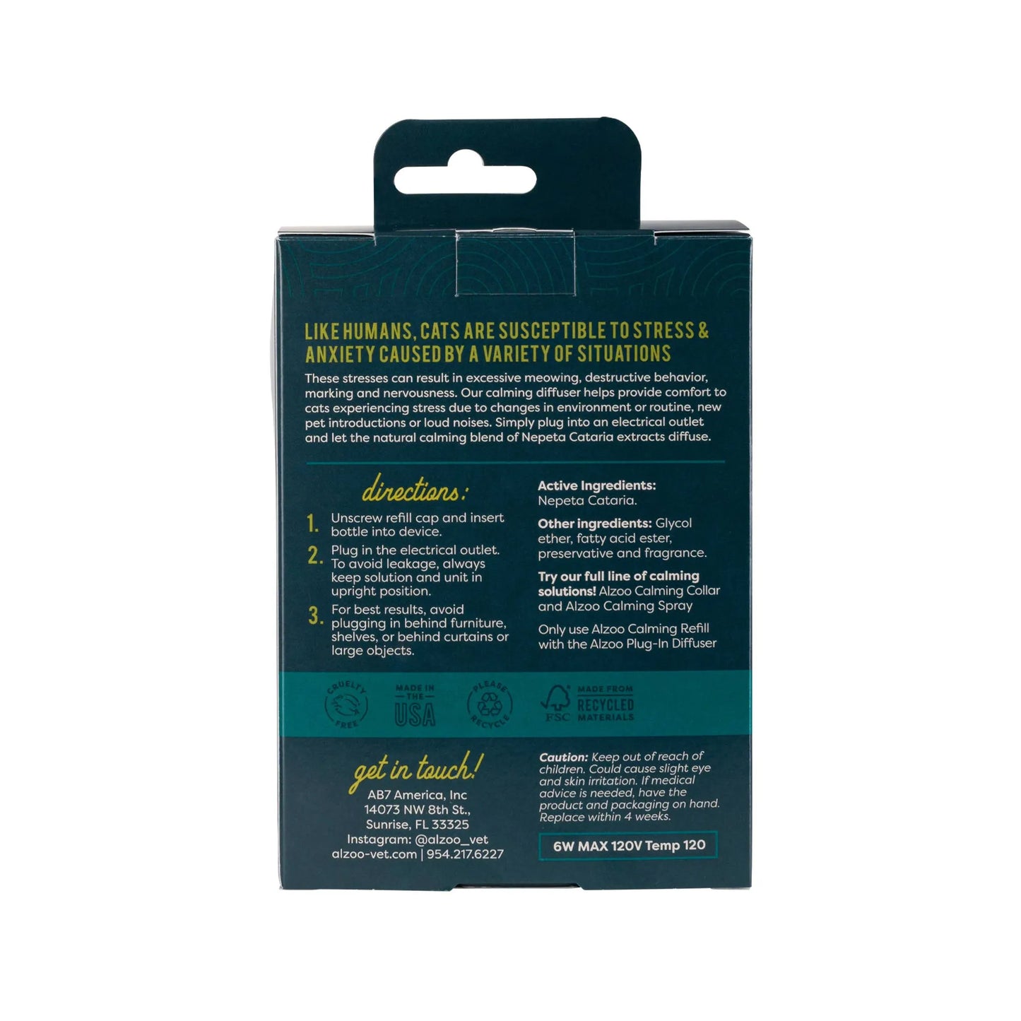 ALZOO Plant-Based Calming Plug-in Diffuser Kit - Cat - Your Pet Connection
