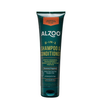 ALZOO Plant-Based 2-in-1 Shampoo with Conditioner for Dogs, 8oz - Your Pet Connection