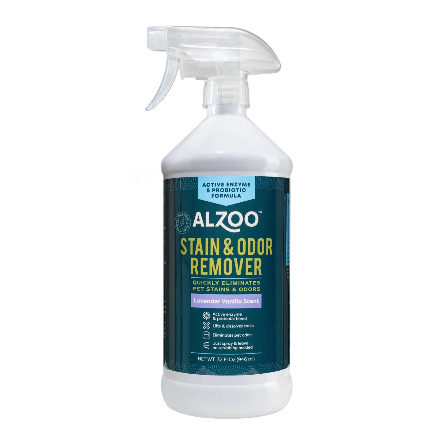 ALZOO Enzymatic Stain & Odor Remover Apple Blossom, 32oz - Your Pet Connection