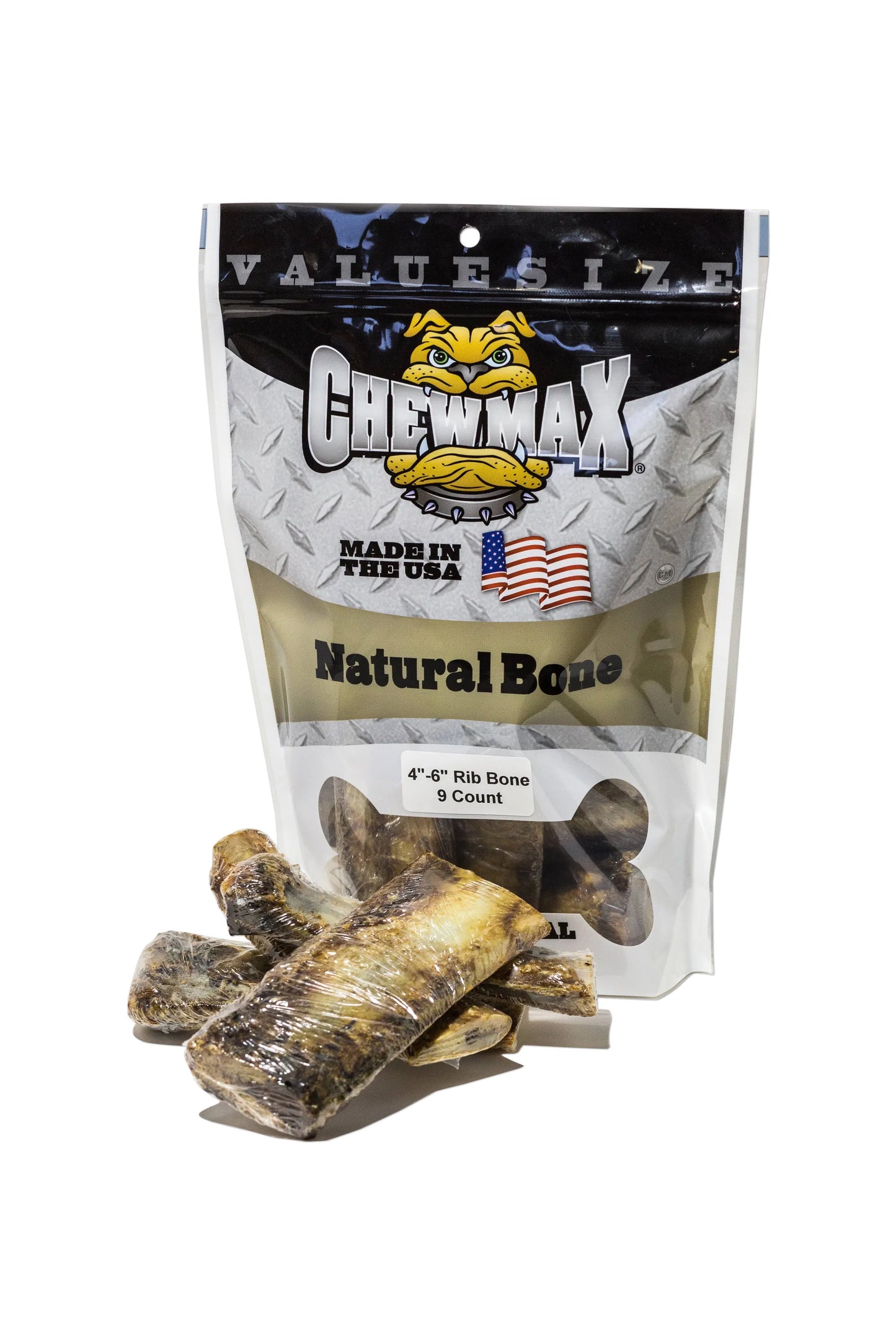 ChewMax Pet Products Rib Beef Bones 9-Count