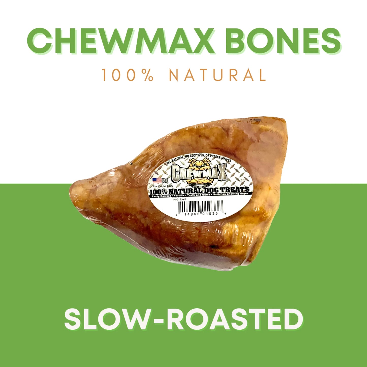 ChewMax Pet Products Natural Dental Chews Pig Ears