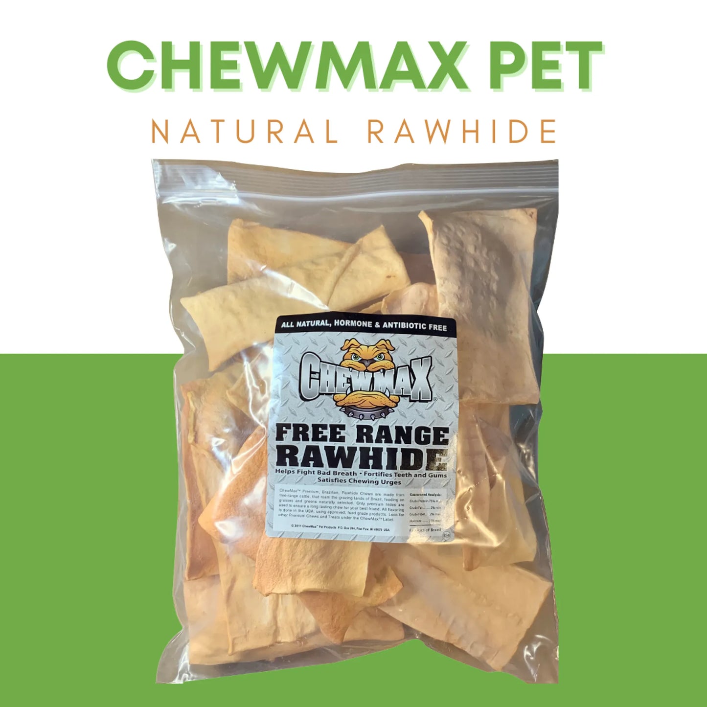 ChewMax Pet Products Peanut Butter Rawhide Chips for Dogs