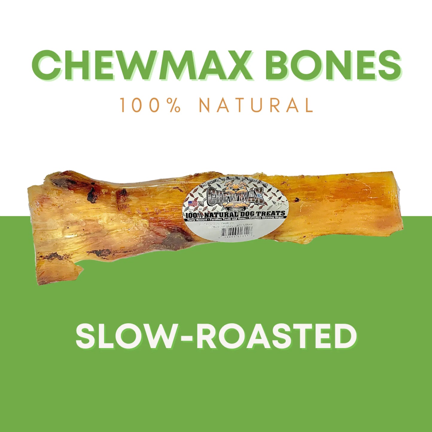 ChewMax Pet Products Beef Back Strap Dog Bone 10"