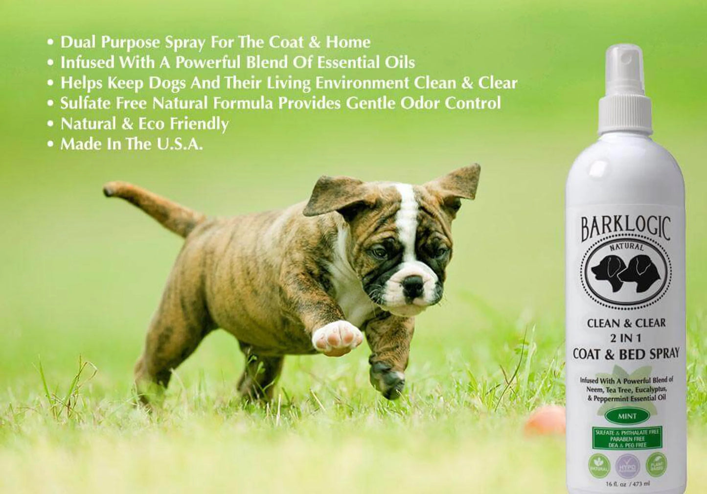 BarkLogic Clean & Clear 2 in 1 Coat & Bed Spray - Your Pet Connection