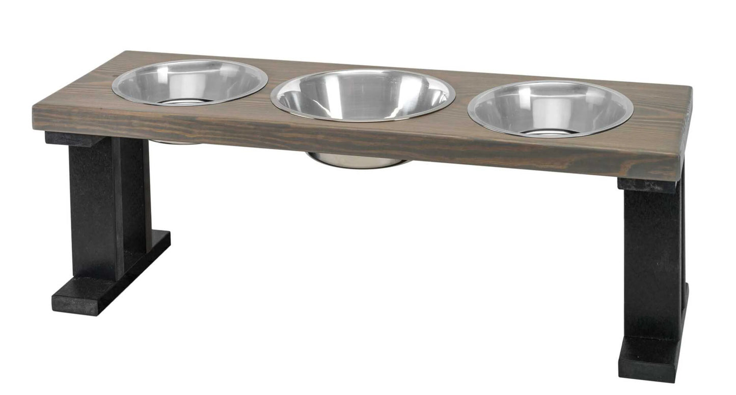 Farmhouse 3 Bowl Elevated Regular Feeder - Your Pet Connection