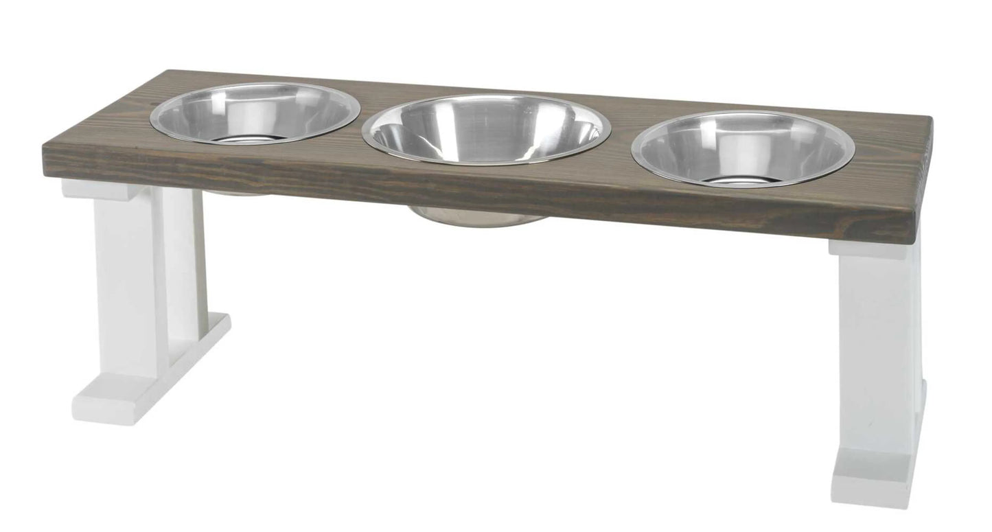 Farmhouse 3 Bowl Elevated Regular Feeder - Your Pet Connection