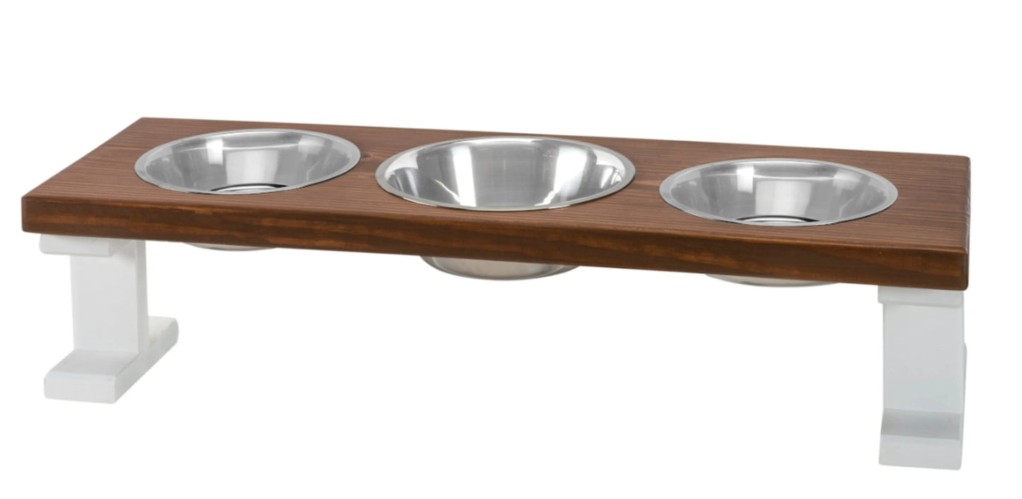 Farmhouse 3 Bowl Elevated Regular Feeder - Your Pet Connection