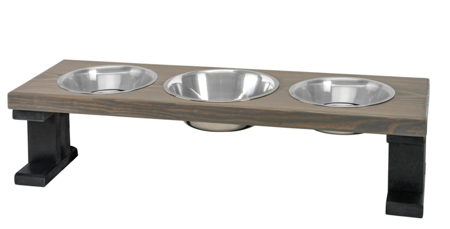 Farmhouse 3 Bowl Elevated Regular Feeder - Your Pet Connection