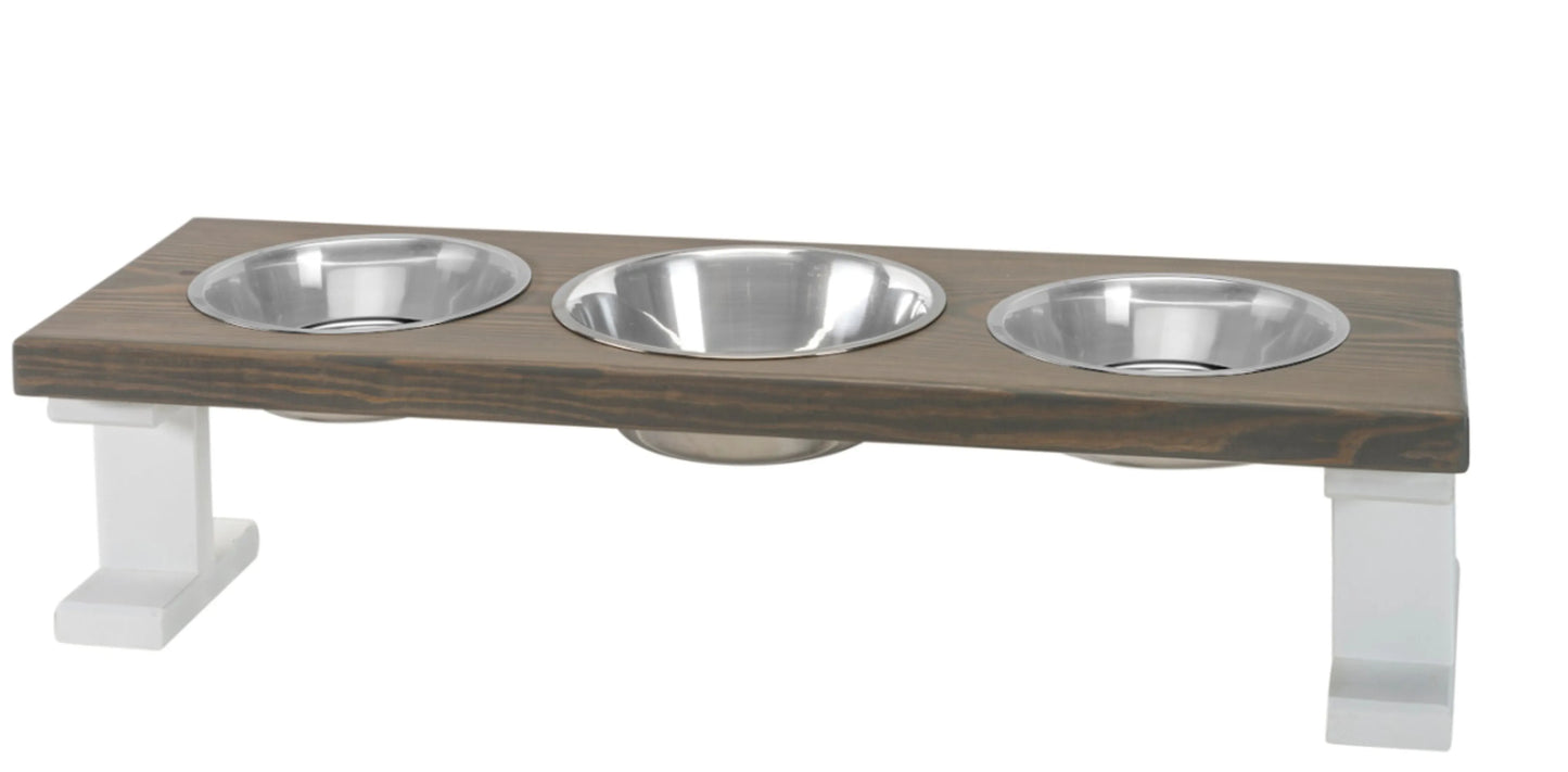 Farmhouse 3 Bowl Elevated Regular Feeder - Your Pet Connection
