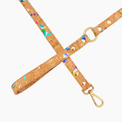 Rainbow Pride Cork Leather Leash - Your Pet Connection