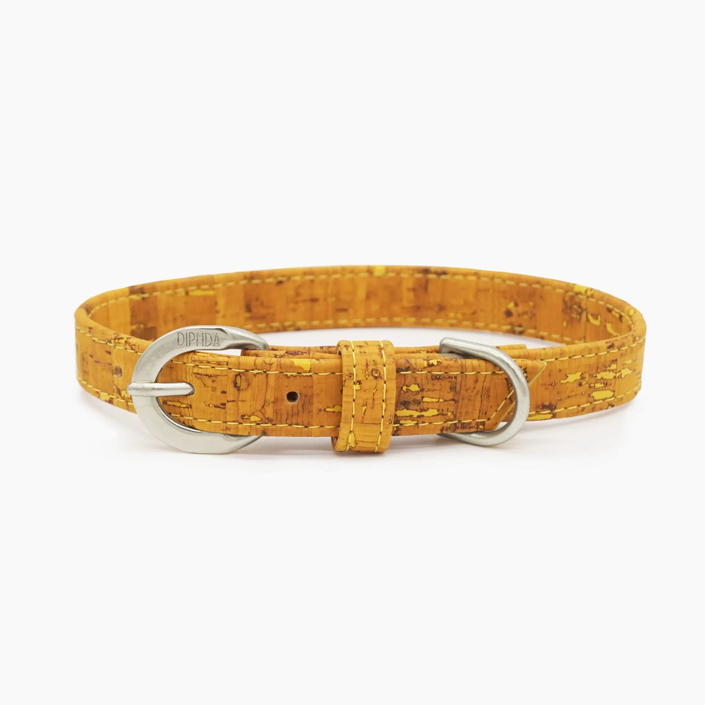 Honey Yellow Cork Leather Collar - Your Pet Connection