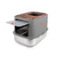 Go Fresh - Cat Litter Box - 2 Entries Hooded Cat Litter Box With Stainless Steel Base