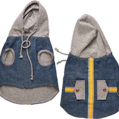 Denim Hoodie Vest - Your Pet Connection