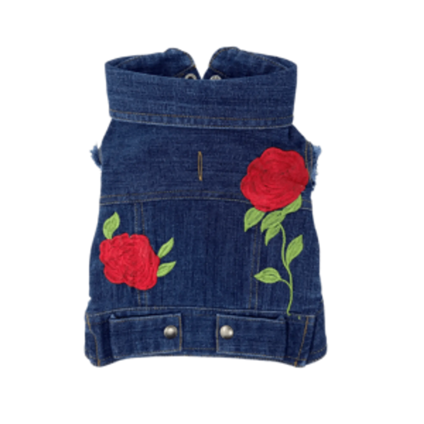 Rose Embroidered Vest - Your Pet Connection