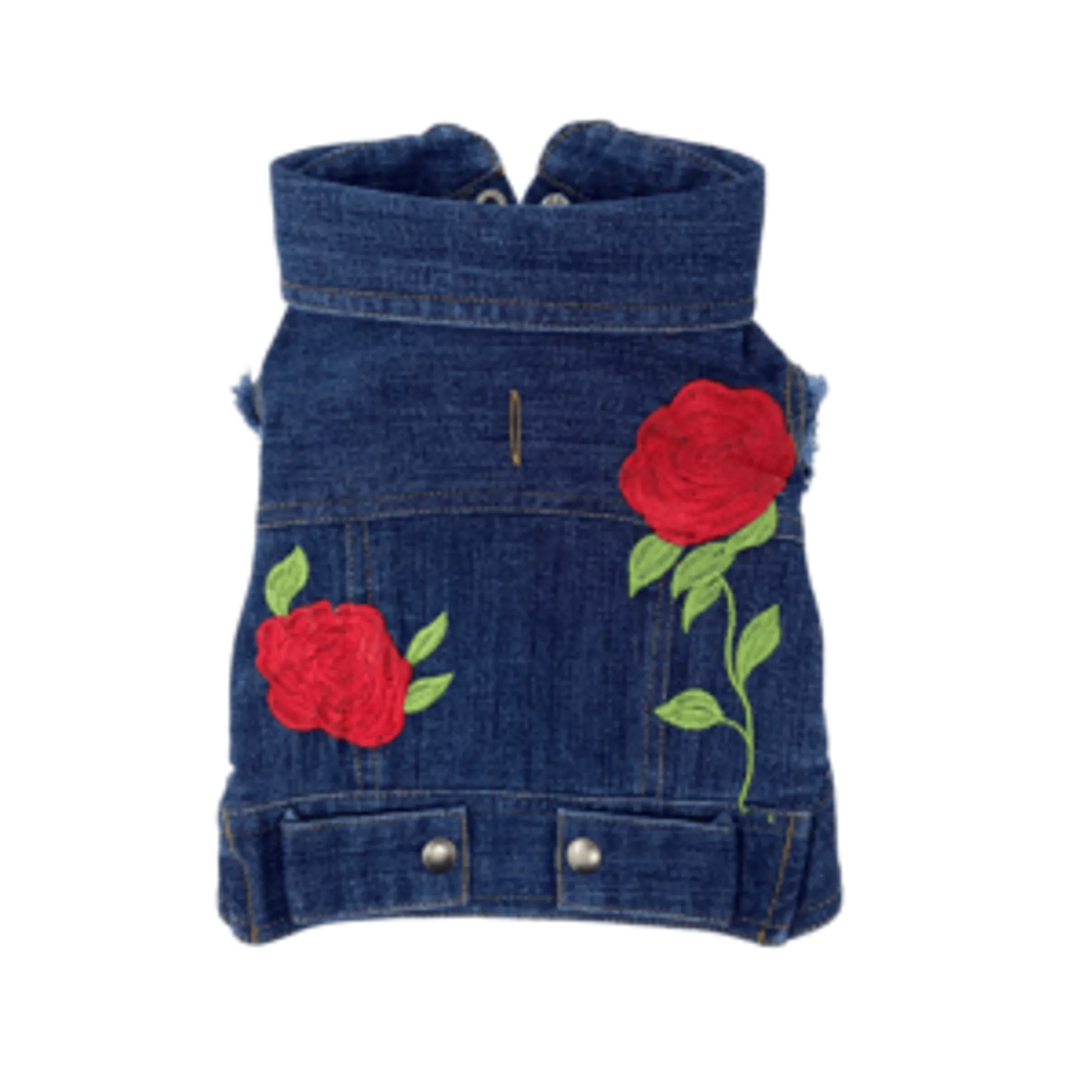 Rose Embroidered Vest - Your Pet Connection