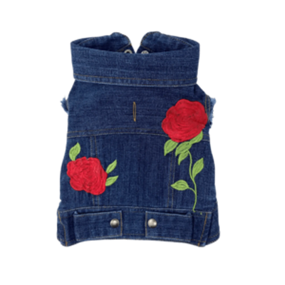 Rose Embroidered Vest - Your Pet Connection