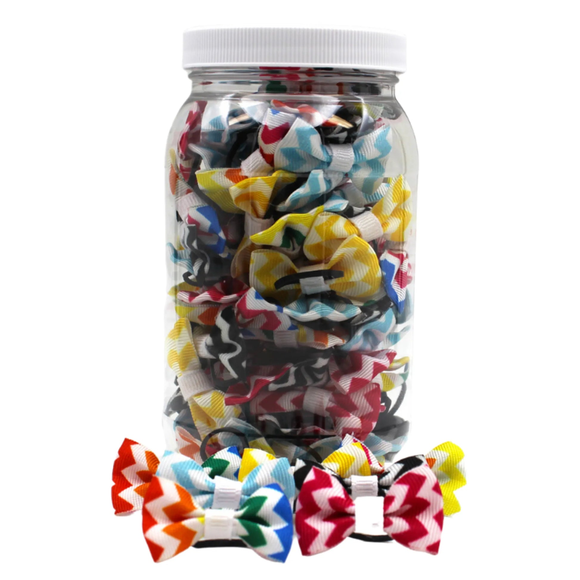GD121 | 50-100 Chevron Groomers Dinky dog/cat Bows in Jar|Pets Ribbons - Your Pet Connection