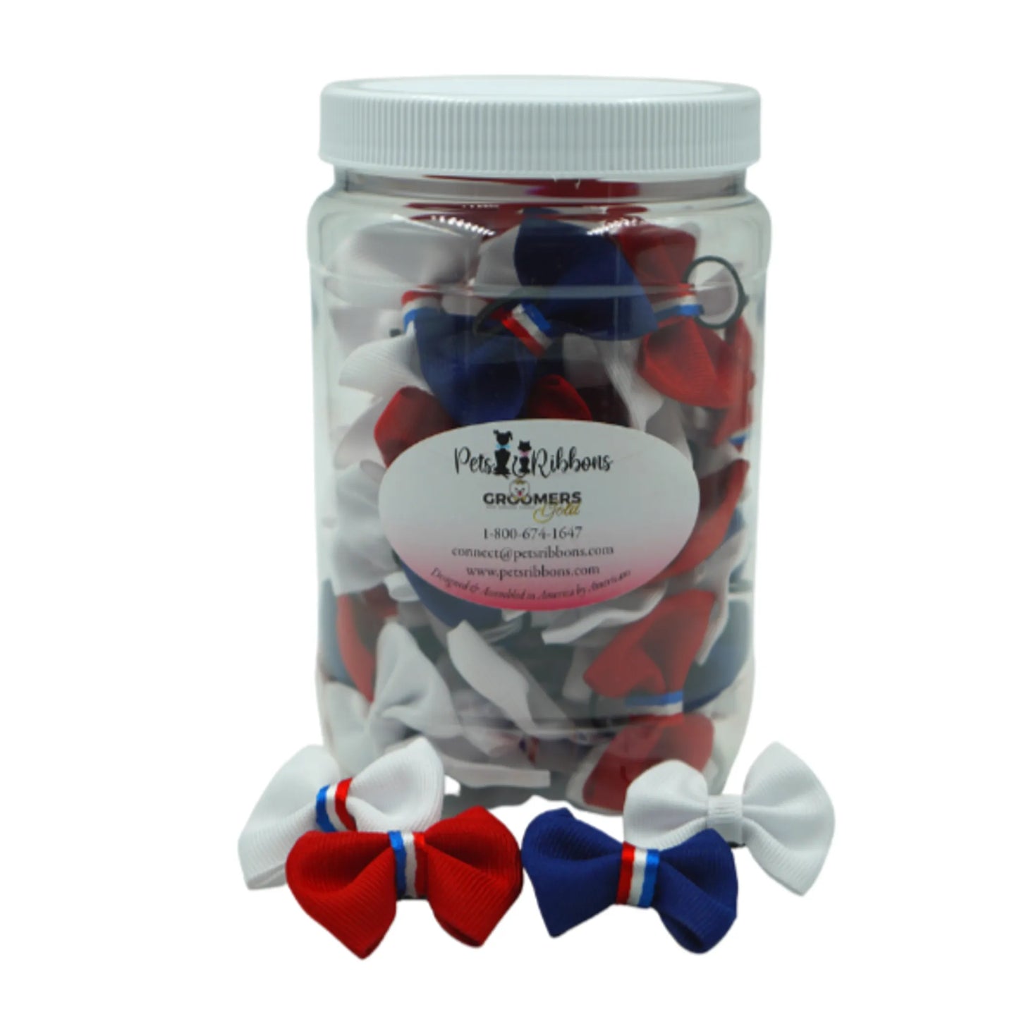 Pets Ribbons Vibrant Dog Bows Jar