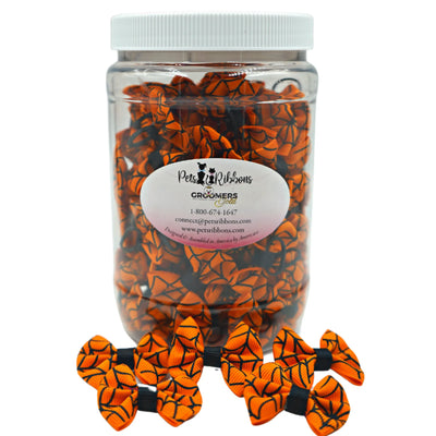 GG109S | 50-100 Halloween Spider Web Dog | Cat bows in Jar|Pets Ribbons - Your Pet Connection