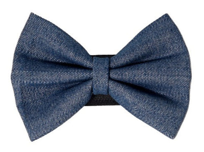 Pets Ribbons Chic Denim Bow 100mm x 40mm