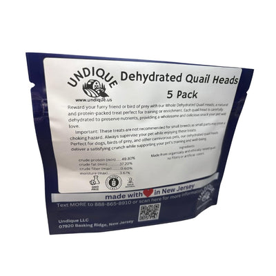 Fine Feline Feasts Quail Heads - Gourmet Cat Treats, High Protein, Nutrient-Dense, Promotes Natural Instincts, Healthy Skin & Coat, Minimal Ingredients Pack of 5 - Your Pet Connection