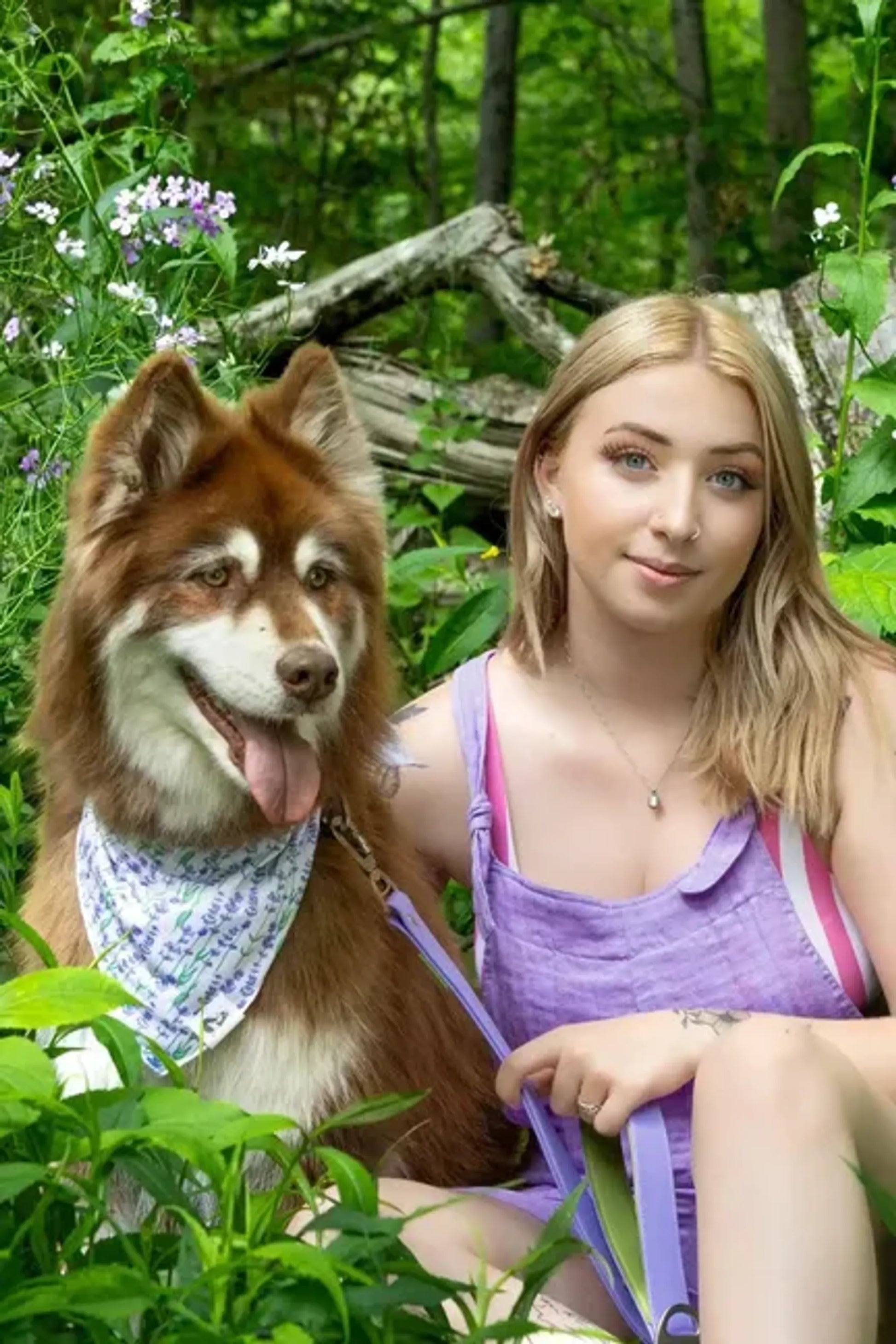 Lavender Blooms Dog Bandana - Your Pet Connection