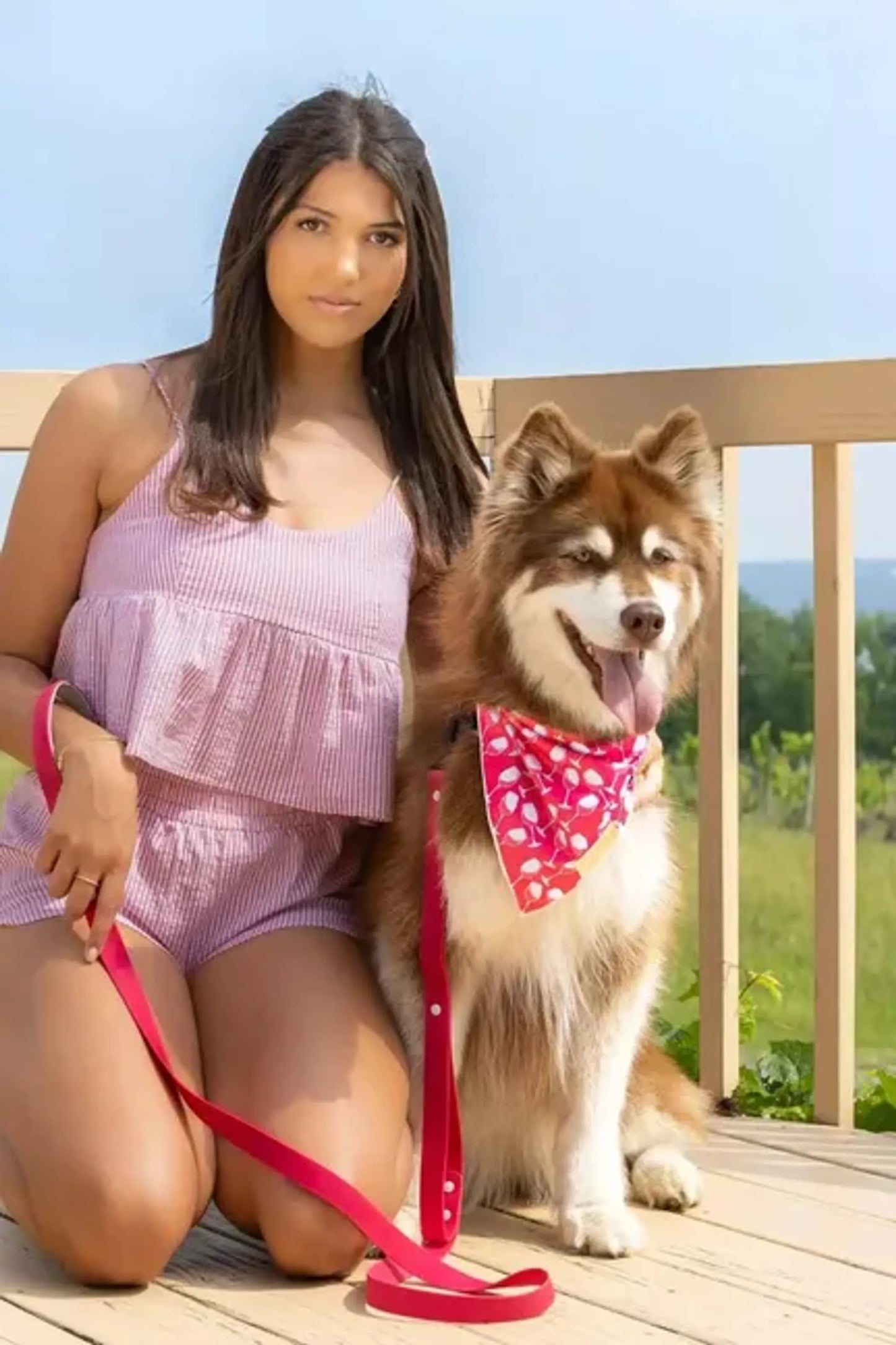 Red Mountain Syrah Dog Bandana & Matching Keychain - Your Pet Connection