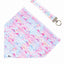 Pink and Blue Tribal Dog Bandana & Matching Keychain - Your Pet Connection