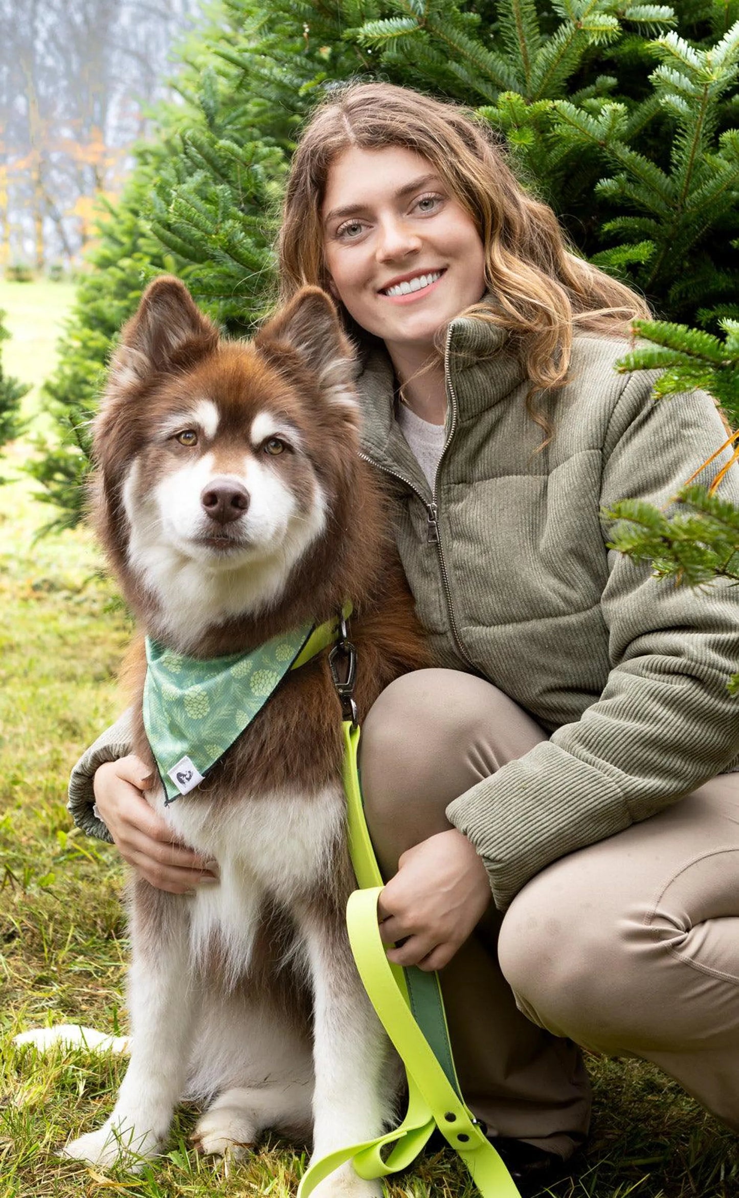 Pine Cone Pup Bandana & Matching Keychain - Your Pet Connection