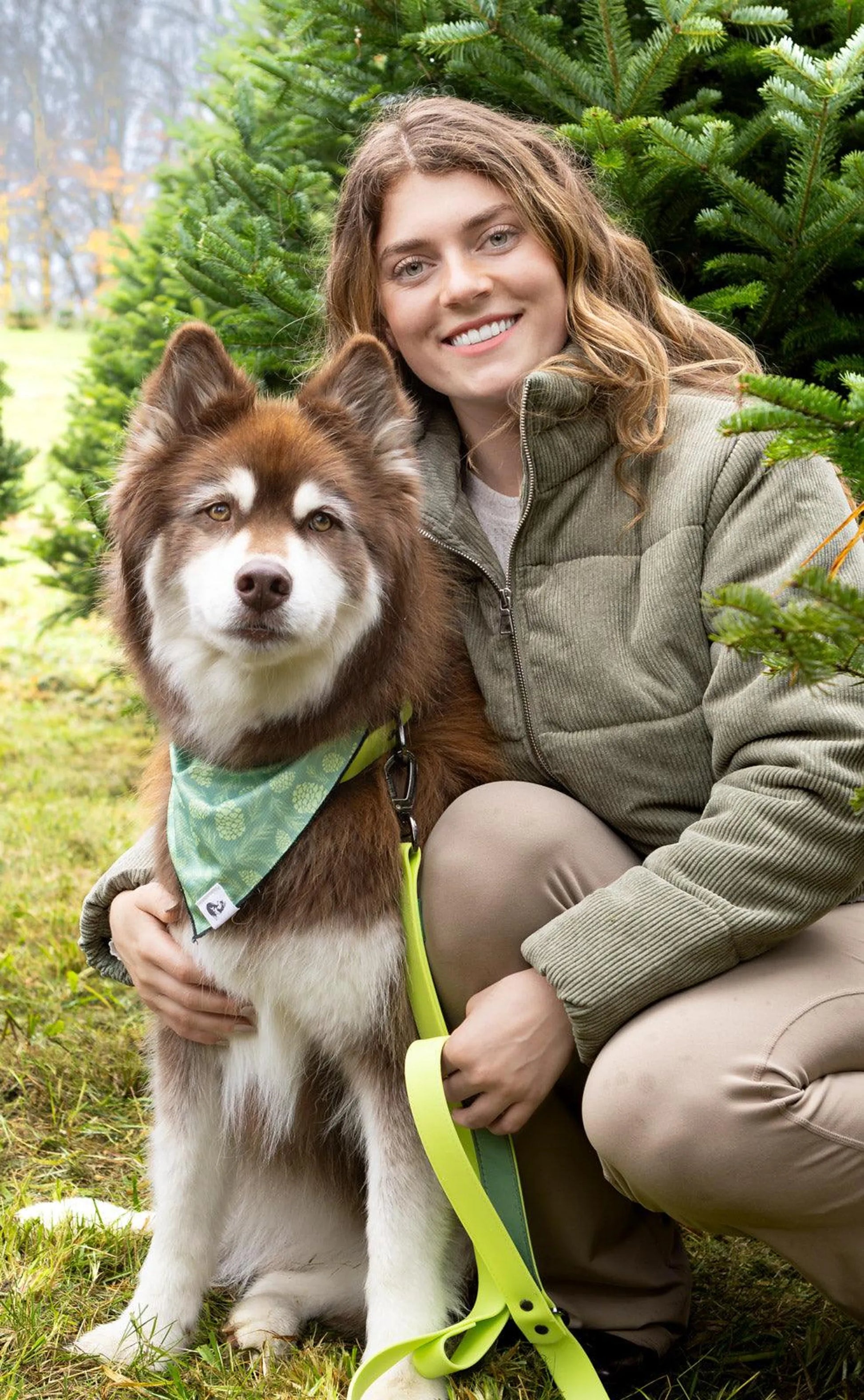 Pine Cone Pup Bandana & Matching Keychain - Your Pet Connection