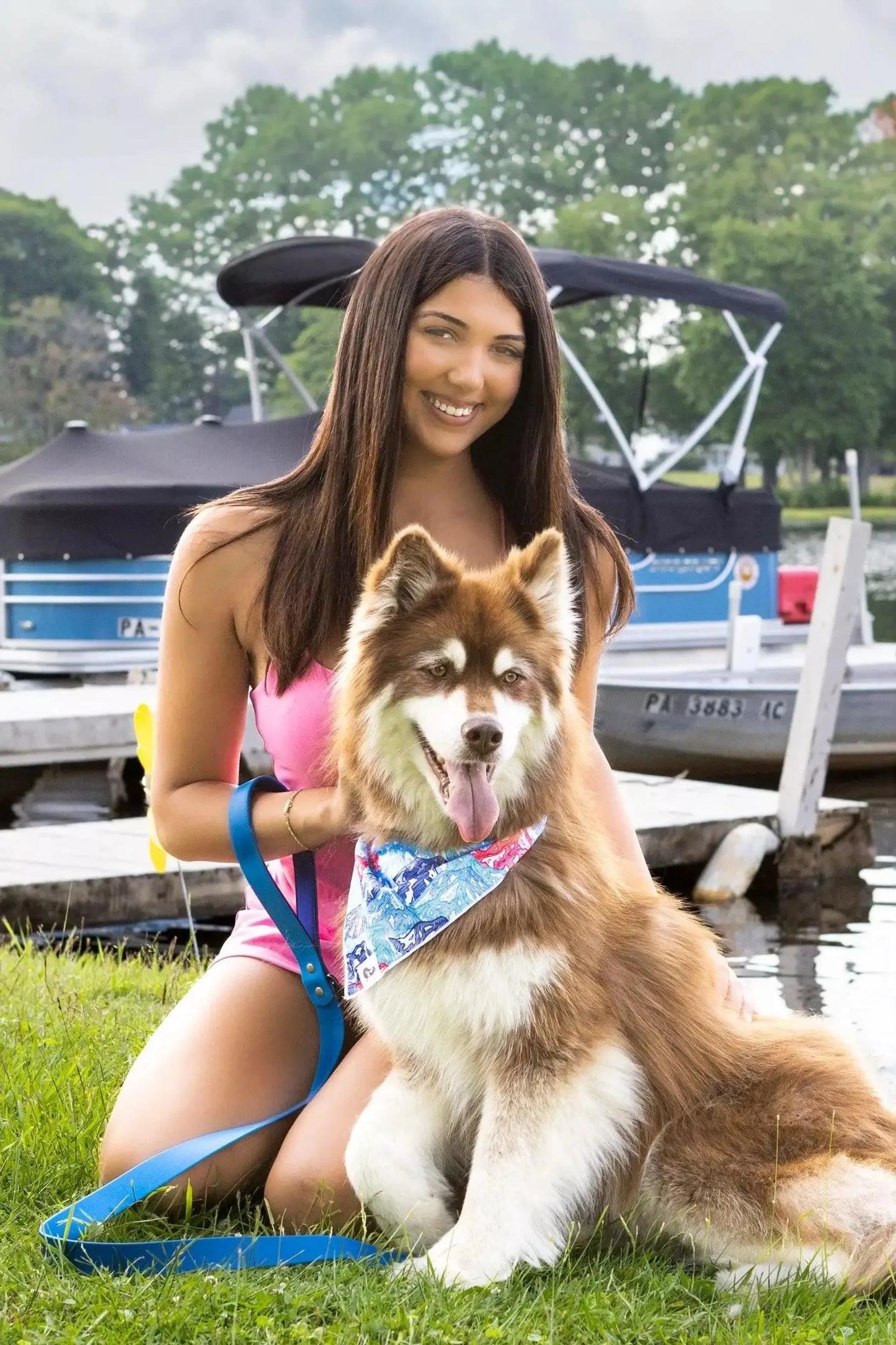 Painted Peaks Dog Bandana & Matching Keychain - Your Pet Connection