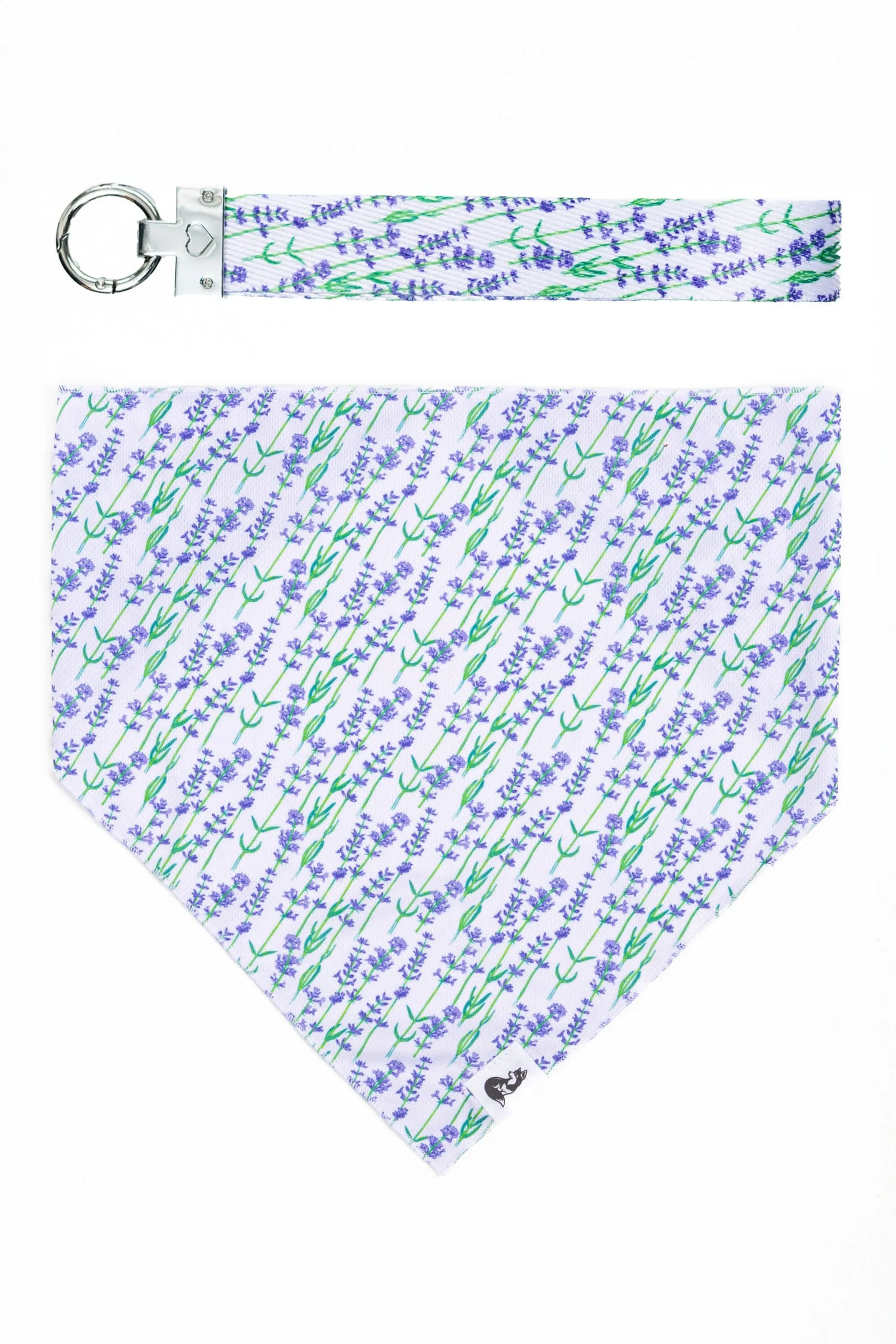 Lavender Blooms Dog Bandana & Matching Keychain - Your Pet Connection