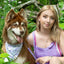 Aria the Fox Lavender Dog Bandana Set